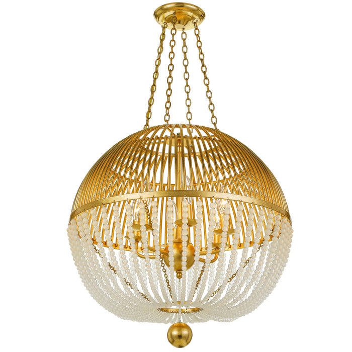 Crystorama DUV-626-GA Duval Six Light Chandelier Antique Gold Main Image.jpg