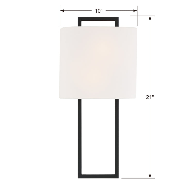 Crystorama FRE-422-BF Fremont Two Light Wall Sconce Black Forged Alternate Image.jpg