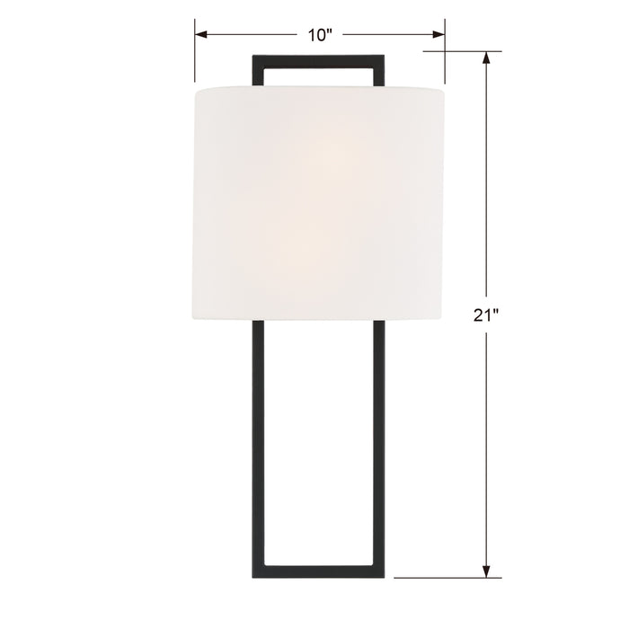 Crystorama FRE-422-BF Fremont Two Light Wall Sconce Black Forged Alternate Image.jpg