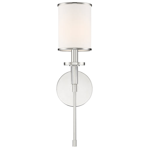 Crystorama HAT-471-PN Hatfield One Light Wall Sconce Polished Nickel Main Image.jpg