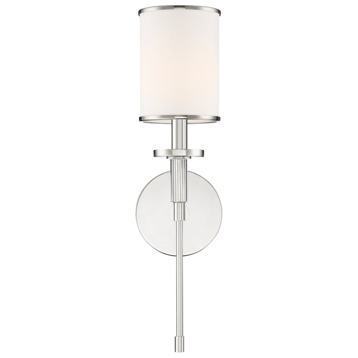 Crystorama HAT-471-PN Hatfield One Light Wall Sconce Polished Nickel Main Image.jpg