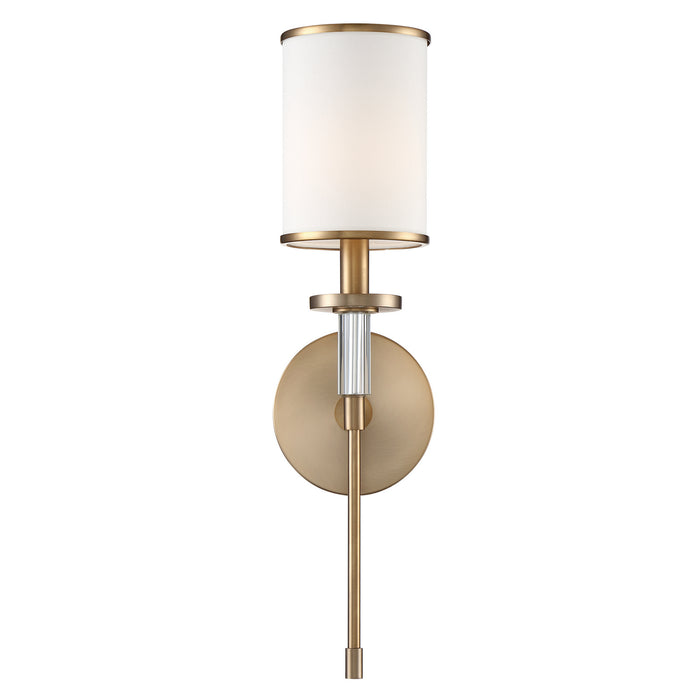 Crystorama HAT-471-VG Hatfield One Light Wall Sconce Vibrant Gold Main Image.jpg