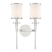 Crystorama HAT-472-PN Hatfield Two Light Wall Sconce Polished Nickel Main Image.jpg