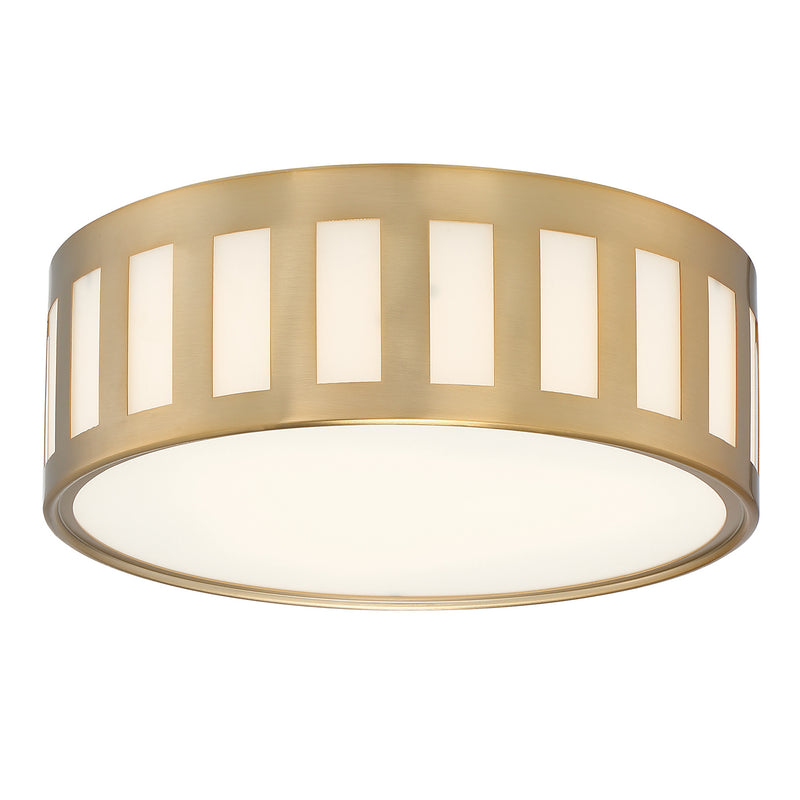 Crystorama KEN-2203-VG Kendal Three Light Flush Mount Vibrant Gold Main Image.jpg