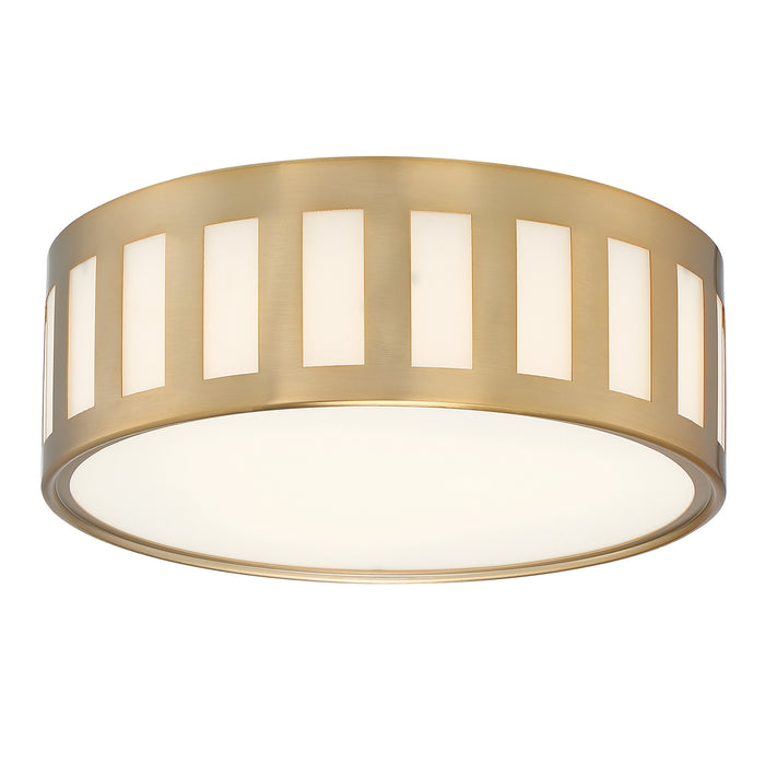Crystorama KEN-2203-VG Kendal Three Light Flush Mount Vibrant Gold Main Image.jpg