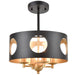 Crystorama ODE-700-BK-GA Odelle Four Light Pendant Black / Antique Gold Main Image.jpg
