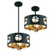 Crystorama ODE-700-BK-GA_CEILING Odelle Four Light Semi Flush Mount Black / Antique Gold Alternate Image 2.jpg