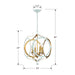 Crystorama ODE-704-MT-GA Odelle Four Light Chandelier Matte White / Antique Gold Alternate Image 2.jpg