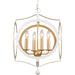 Crystorama ODE-704-MT-GA Odelle Four Light Chandelier Matte White / Antique Gold Main Image.jpg