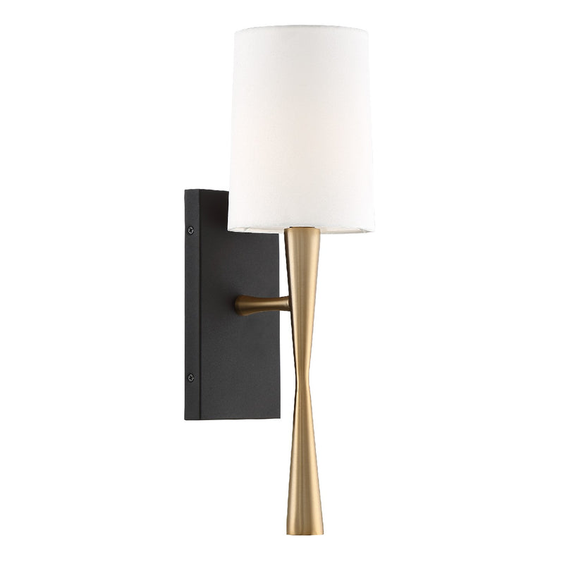 Crystorama TRE-221-AG-BF Trenton One Light Wall Sconce Aged Brass / Black Forged Alternate Image.jpg