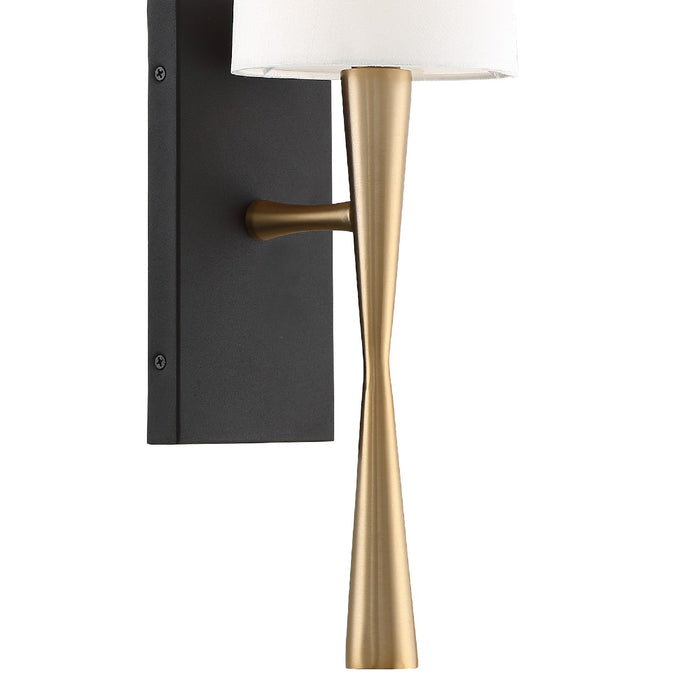Crystorama TRE-221-AG-BF Trenton One Light Wall Sconce Aged Brass / Black Forged Alternate Image 2.jpg