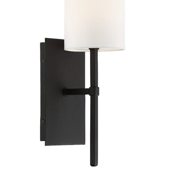 Crystorama VER-241-BF Veronica One Light Wall Sconce Black Forged Alternate Image 2.jpg