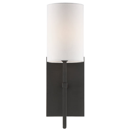 Crystorama VER-241-BF Veronica One Light Wall Sconce Black Forged Main Image.jpg