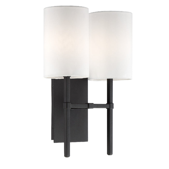Crystorama VER-242-BF Veronica Two Light Wall Sconce Black Forged Alternate Image.jpg