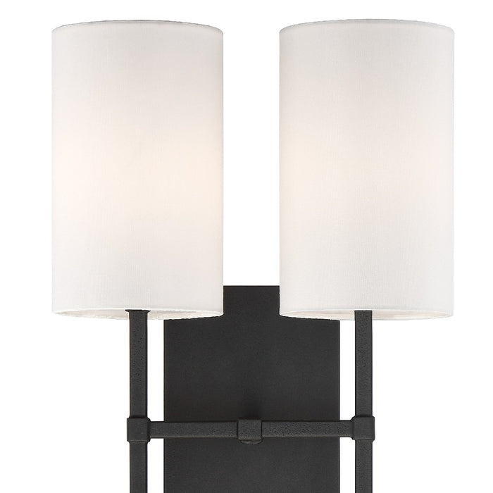 Crystorama VER-242-BF Veronica Two Light Wall Sconce Black Forged Alternate Image 2.jpg