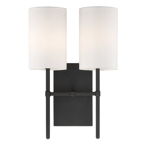 Crystorama VER-242-BF Veronica Two Light Wall Sconce Black Forged Main Image.jpg