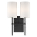 Crystorama VER-242-BF Veronica Two Light Wall Sconce Black Forged Main Image.jpg