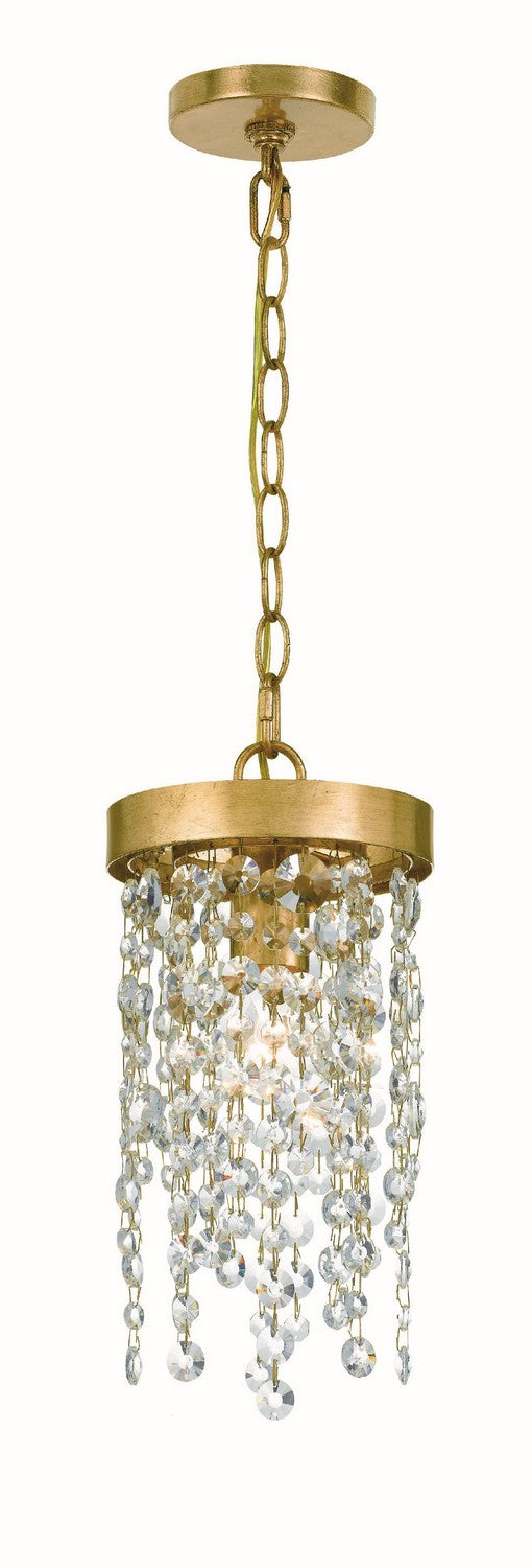 Crystorama WIN-610-GA-CL-MWP Winham One Light Pendant Antique Gold Main Image.jpg
