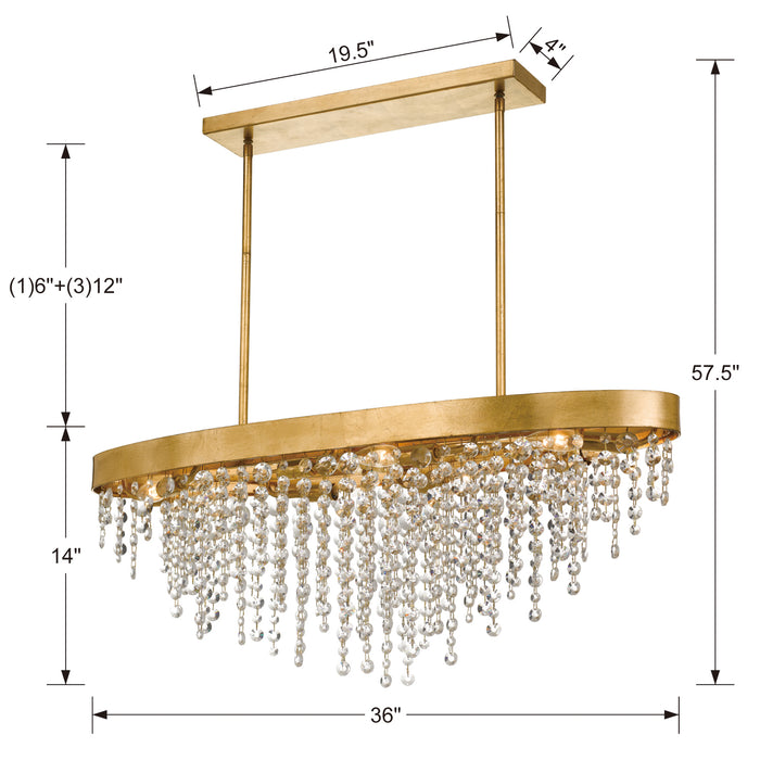 Crystorama WIN-619-GA-CL-MWP Winham Eight Light Chandelier Antique Gold Alternate Image 2.jpg