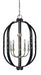 Framburg 5315 BN/MBLACK Urban Craftsman Five Light Chandelier, Brushed Nickel/Matte Black Main Image.jpg