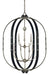 Framburg 5319 BN/MBLACK Urban Craftsman Five Light Chandelier, Brushed Nickel/Matte Black Main Image.jpg