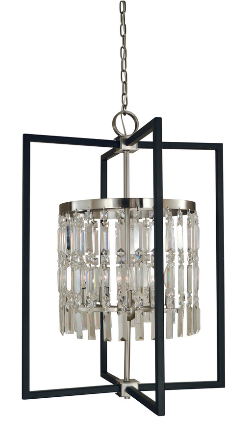 Framburg 5332 BN/MBLACK Hannah Five Light Chandelier, Brushed Nickel/Matte Black Main Image.jpg