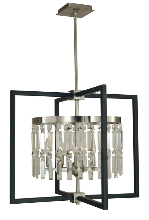 Framburg 5335 BN/MBLACK Hannah Five Light Chandelier, Brushed Nickel/Matte Black Main Image.jpg