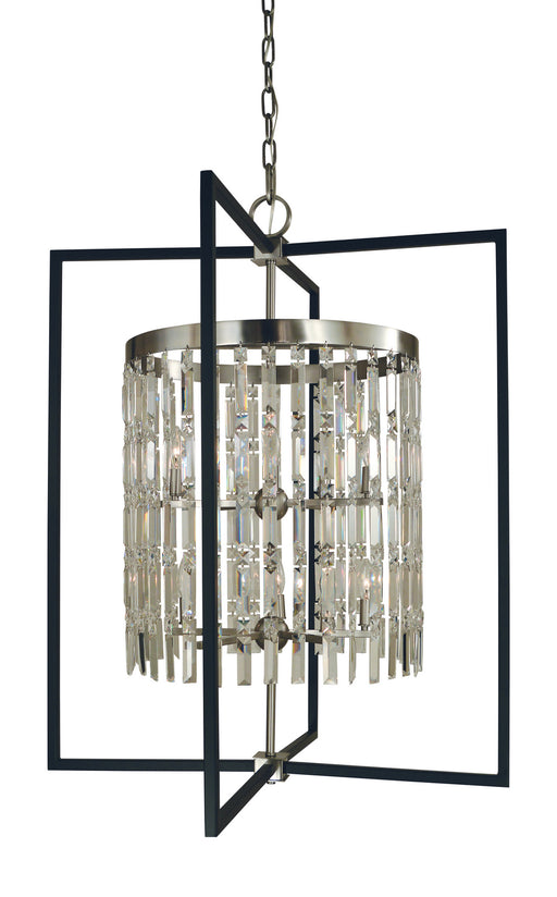 Framburg 5338 BN/MBLACK Hannah Ten Light Foyer Chandelier, Brushed Nickel/Matte Black Main Image.jpg