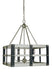 Framburg 5346 SP/MBLACK Metro Artisan Five Light Chandelier, Satin Pewter/Matte Black Main Image.jpg