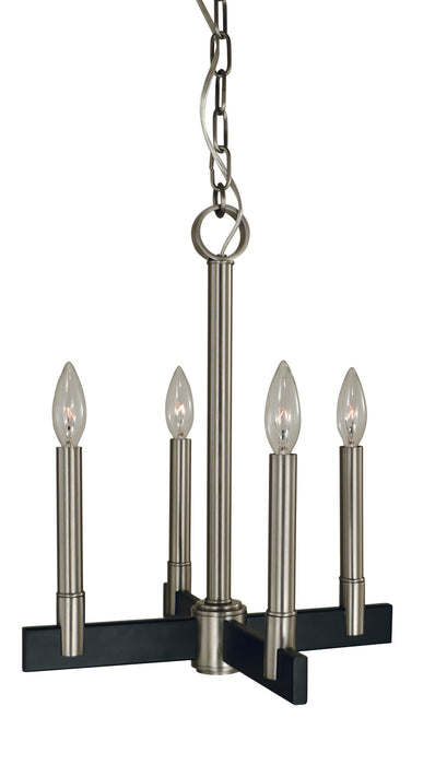 Framburg 5354 BN/MBLACK Jessica Four Light Chandelier, Brushed Nickel/Matte Black Main Image.jpg