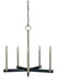 Framburg 5355 BN/MBLACK Jessica Five Light Chandelier, Brushed Nickel/Matte Black Main Image.jpg