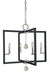 Framburg 5364 PN/MBLACK Minimalist Elegant Four Light Chandelier, Polished Nickel/Matte Black Main Image.jpg