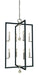 Framburg 5368 PN/MBLACK Minimalist Elegant Eight Light Foyer Chandelier, Polished Nickel/Matte Black Main Image.jpg