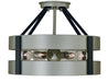 Framburg 5382 SP/MBLACK Orion Six Light Flush /Semi Flush Mount, Satin Pewter/Matte Black Main Image.jpg