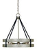 Framburg 5386 SP/MBLACK Orion Eight Light Chandelier, Satin Pewter/Matte Black Main Image.jpg