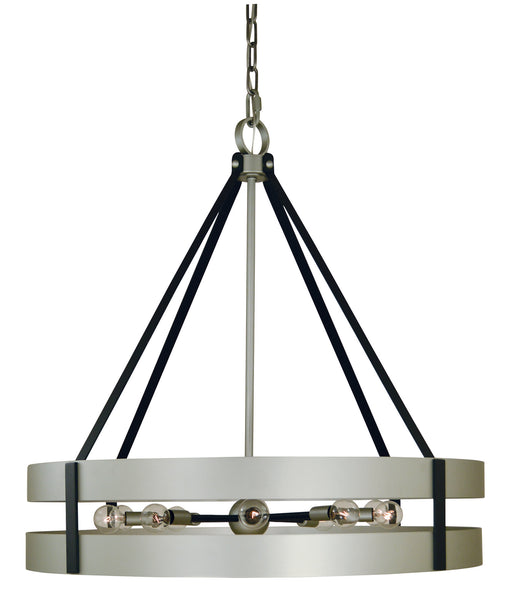 Framburg 5388 SP/MBLACK Orion Ten Light Chandelier, Satin Pewter/Matte Black Main Image.jpg