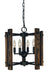 Framburg 5400 MBLACK Modern Farmhouse Four Light Chandelier, Matte Black Main Image.jpg