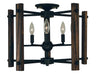 Framburg 5401 MBLACK Modern Farmhouse Five Light Flush / Semi-Flush Mount, Matte Black Main Image.jpg