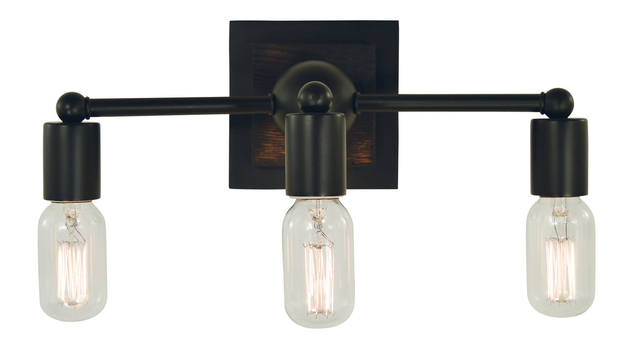 Framburg 5403 MBLACK Modern Farmhouse Three Light Wall Sconce, Matte Black Main Image.jpg