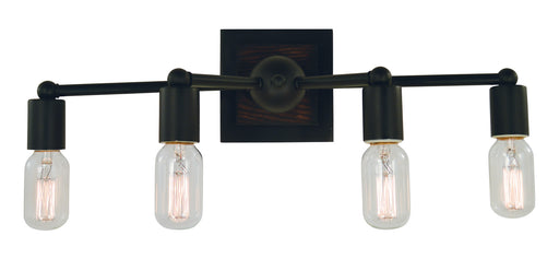 Framburg 5404 MBLACK Modern Farmhouse Four Light Wall Sconce, Matte Black Main Image.jpg