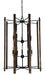 Framburg 5408 MBLACK Modern Farmhouse Ten Light Foyer Chandelier, Matte Black Main Image.jpg