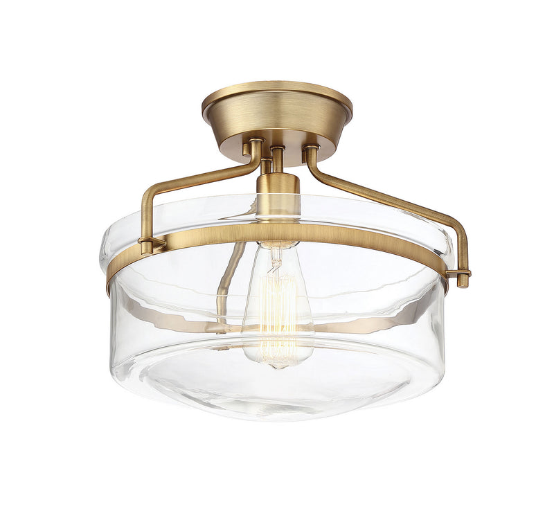 Shoppers Lighting SH60011NB Eleanor One Light Semi-Flush Mount, Natural Brass Alternate Image 4.jpg