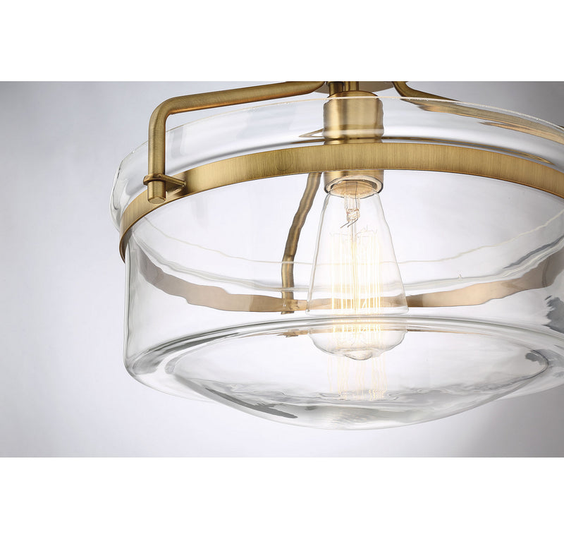 Shoppers Lighting SH60011NB Eleanor One Light Semi-Flush Mount, Natural Brass Alternate Image.jpg