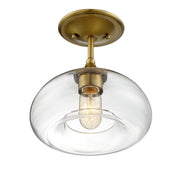 Shoppers Lighting SH60017NB Lydia One Light Semi-Flush Mount, Natural Brass Alternate Image 2.jpg