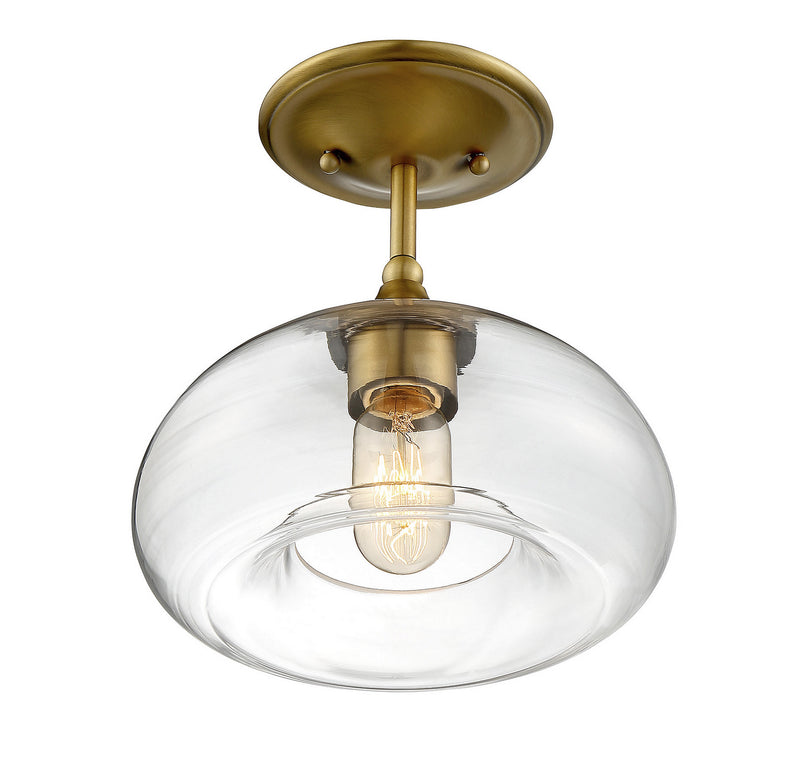Shoppers Lighting SH60017NB Lydia One Light Semi-Flush Mount, Natural Brass Alternate Image 2.jpg