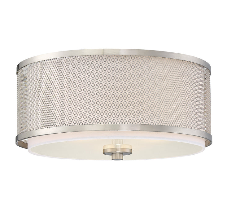 Shoppers Lighting SH60018BN Scarlett Three Light Flush Mount, Brushed Nickel Main Image.jpg