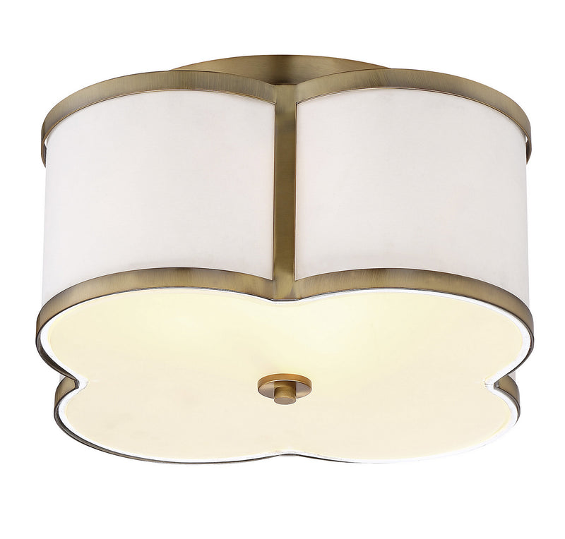 Shoppers Lighting SH60020NB Stella Three Light Semi-Flush Mount, Natural Brass Alternate Image 2.jpg