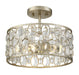 Shoppers Lighting SH60033SG Addison Two Light Flush Mount, Silver Gold Alternate Image.jpg