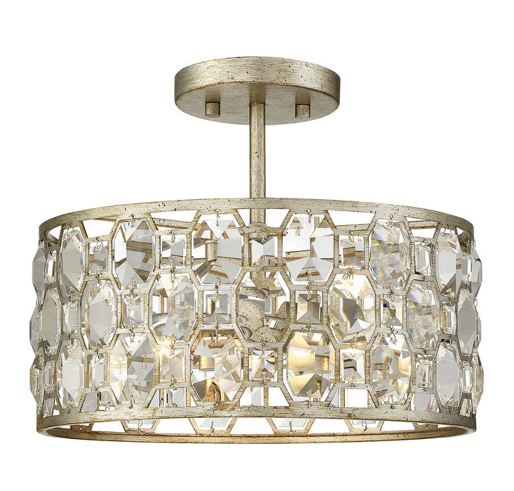 Shoppers Lighting SH60033SG Addison Two Light Flush Mount, Silver Gold Main Image.jpg