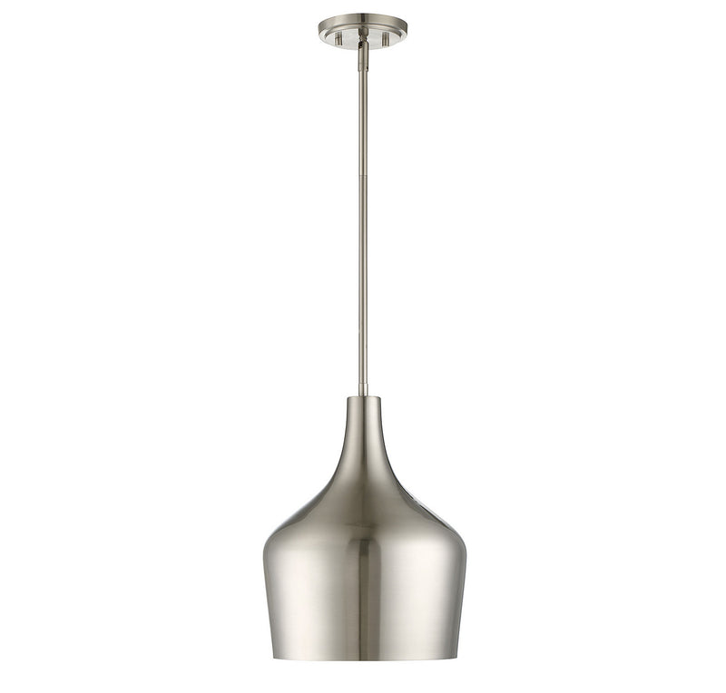 Shoppers Lighting SH70020BN Valentina One Light Pendant, Brushed Nickel Main Image.jpg
